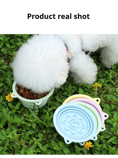 3-in-1 Collapsible Silicone Slow Feeder Travel Bowl with Suction Cups &amp; Hanging Hook – view 5