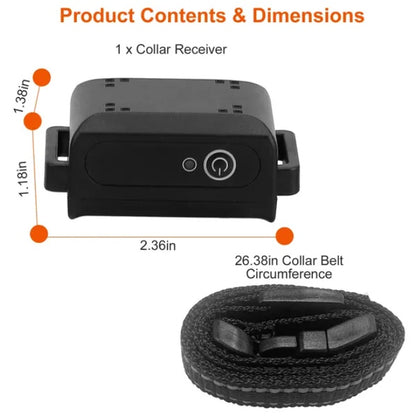 Replacement Receiver Collar for Remote Dog Trainer – IP67 Waterproof – view 2