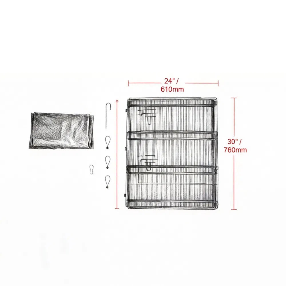 8-Panel Octagon Dog Playpen with Floor Mat – 30 in High, Chew-Resistant – view 2