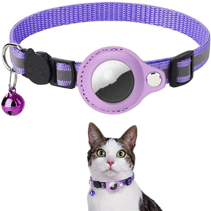 Reflective Nylon Collar with Waterproof Tracker Holder – For Round Bluetooth Trackers, Cats &amp; Dogs – view 7
