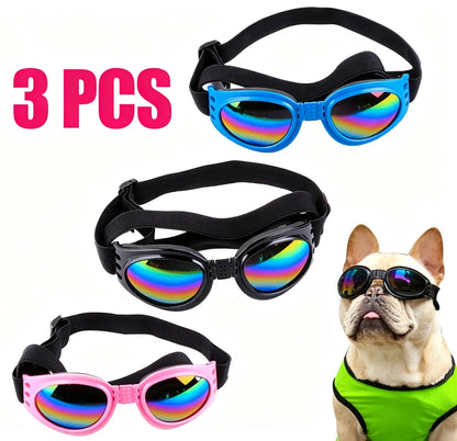 Pet Sunglasses 3-Pack, White, Black &amp; Pink – Foldable Goggles for Small Dogs &amp; Cats – view 6