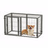 Metal Dog Crate Playpen – Indoor/Outdoor Pet Kennel, Easy Assembly, 47.2 x 23.6 x 23.6 in, Black