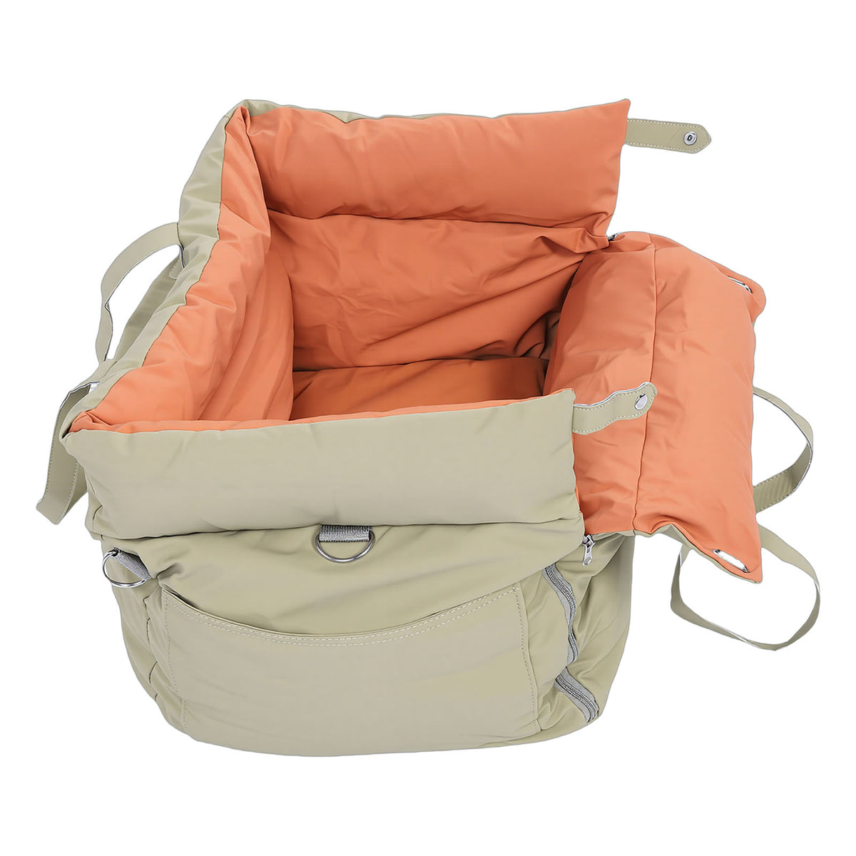 Portable Dog Car Seat Bed – Washable, Waterproof Pet Travel Bed with Safety Leash – view 3