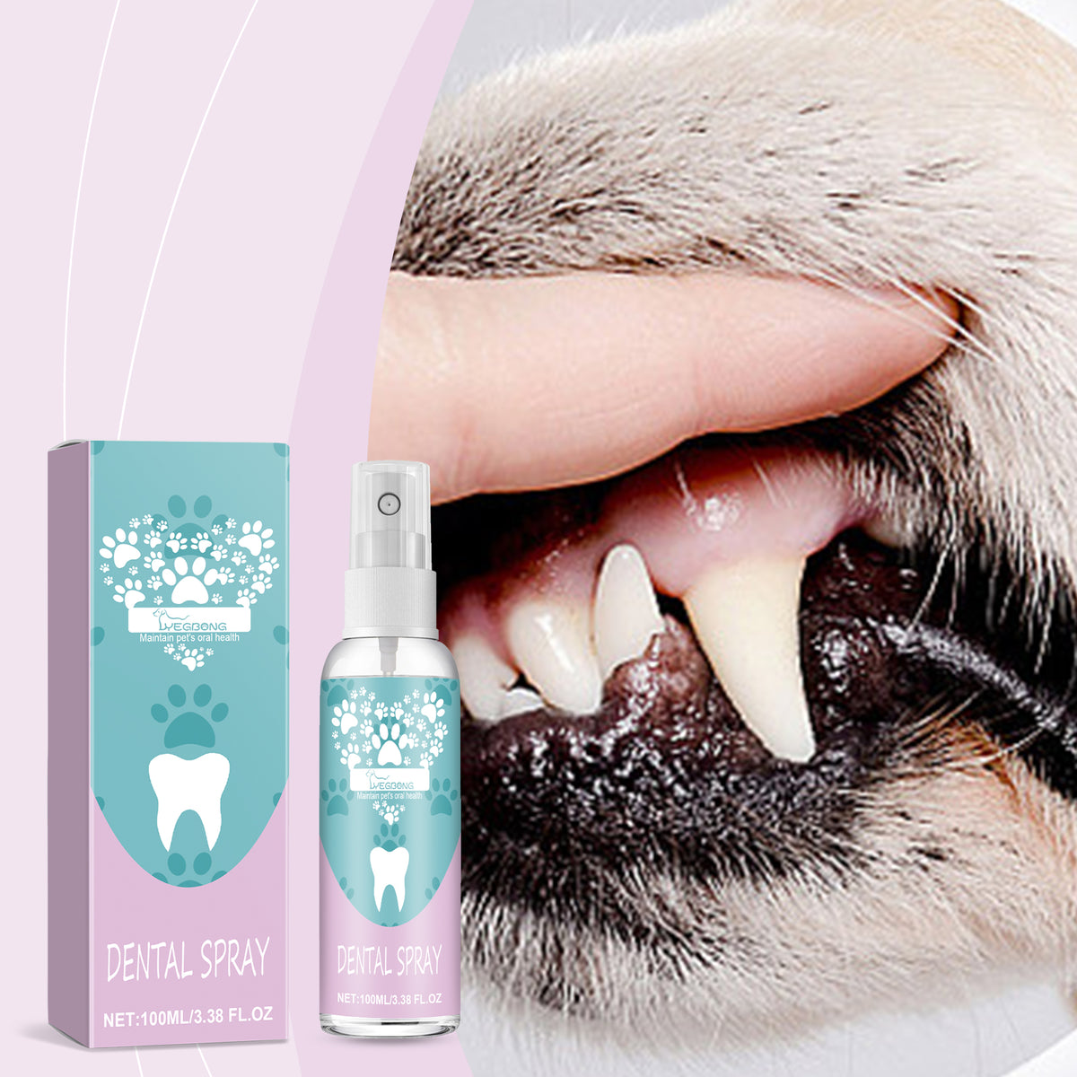 Pet Dental Spray for Dogs &amp; Cats – 100 ml Oral Spray with Sorbitol &amp; Erythritol – view 2