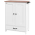 Dog Feeding Cabinet with Hidden Bowls, Adjustable Shelf & Leash Hooks, Medium Dogs, White – view 9